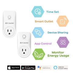 Smart Wifi Plug Kit/Energy Monitoring( 1 main plug+1 sub plug）